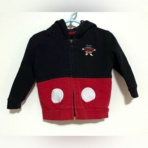 Disney Black and Red Mickey Mouse Kids Hoodie